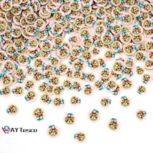Jolies tranches d'ours roses pour jouets visqueux, 10 g/Lot, en argile polymère, breloques, accessoires pour les Ppoprts visqueux