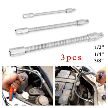 

Flexible Socket Wrench Extension Rod Ratchet Silver Professional tools