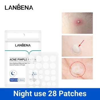 

LANBENA Anti Acne Patch Night Use Acne Removal Stickers Blackhead Acne Treatment Facial Skin Care Mask Beauty Tool 28 Patches