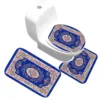 Bath Mat 3 Piece Set Classical Pattern Toilet Cover Foot Pad Non-slip Absorbent Bathroom Door Mat Flannel Soft Bathr Rug Carpet ► Photo 3/6