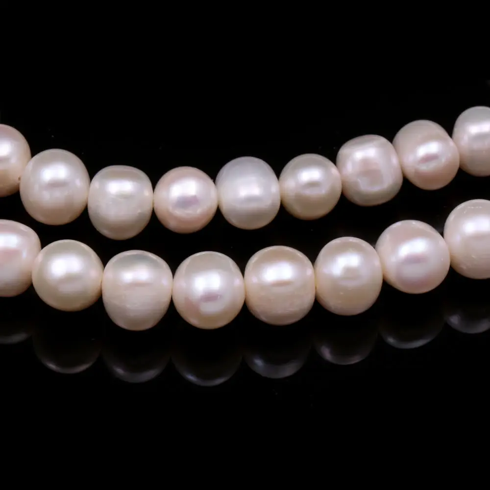 36cm Natural Freshwater Pearl Beading High Quality Loose Spacer Beads For Jewelry Making DIY Bracelet Neckalce Accessories 8-9mm