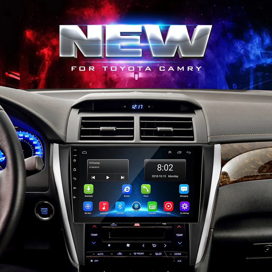 4G Wifi Android 8,1 Автомагнитола для Toyota Camry 8 50 55 2012- 2G+ 32G coche плееров навигация gps головное устройство+ рамка RDS DSP