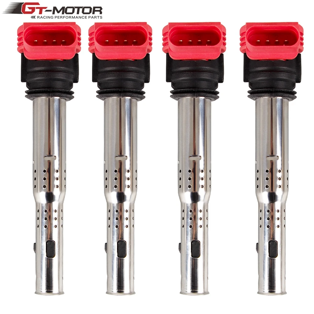 4 шт. Катушка зажигания для автомобиля VW Jetta Golf Passat Tiguan CC Audi OEM NO. 06E905115 ABCDE 07K905715F без