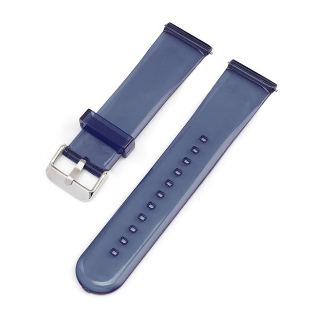 22mm Transparent PVC Strap Colorful Men Women Replacement Band for Samsung Active2 40mm 44mm Huawei Watch GT 2 Amazfit GTS