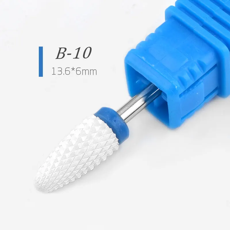 B10 16 Type Grinding Ceramic Nail Drill Bit Nail File Milling Cutter for Electric Manicure Drill Machine Accessory Nail Art Tool - Цвет: B10