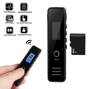 

4/8/16/32GB Rechargeable Digital Audio/Sound/Voice Recorder Dictaphone MP3 Player USB Digital Voice Recorder