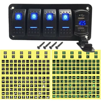 

Waterproof Switch Panel Label Sticker Replacement Parts Accessories Boat