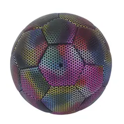 Long Lifespan Safety Reusable Washable Reflective Soccer Reflective Ball for Adult Kids Football Training