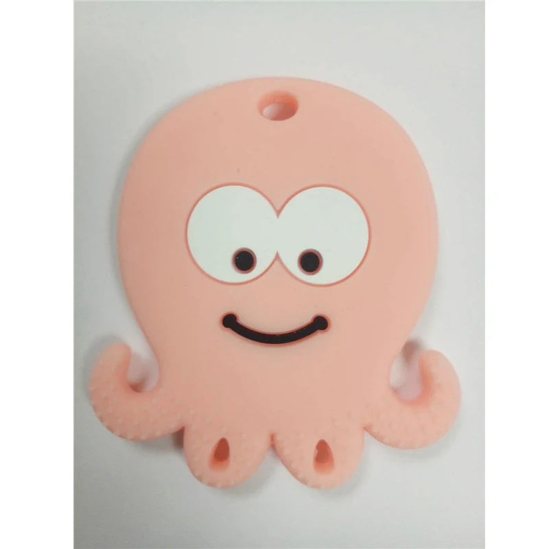 New 1Pcs Octopus Silicone Teether BPA Free Silicone Pendant For DIY Pacifier Clip Soother Chain Baby Teething Toys Baby Gift