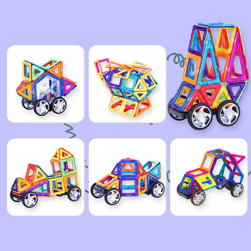 

Educational CHILDREN'S Toy Flexible Building Blocks Magnetic Sheet 3-7-Year-Old DIY Magnetic Assembled Building Blocks Toy Sets