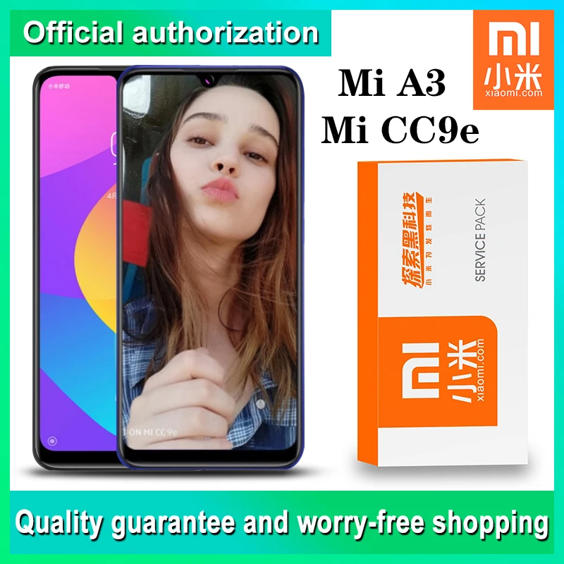 Оригинальный сменный ЖК-дисплей Super Amoled 6 088 дюйма с рамкой для XiaoMi Mi A3 экран CC9e