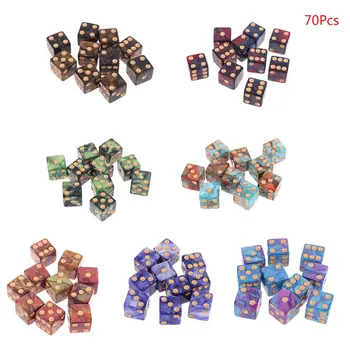 

70pcs/set Number 16 Square Polyhedral Dices Bead Number Dials Desktop Table Game