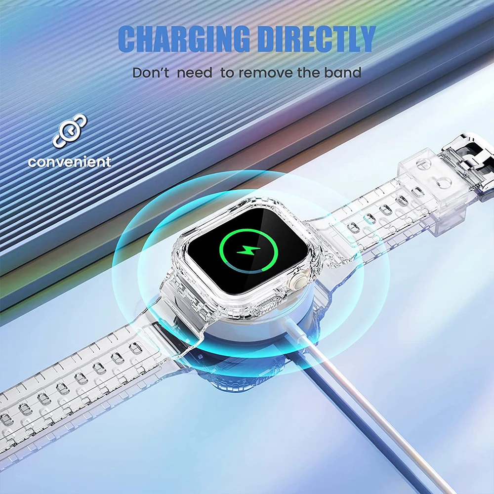 Soft Silicone Sport Replacement Strap For apple watch band 44mm 40mm 42mm 38mm,TPU Adjustable Strap for iWatch Series SE6 5 4 3