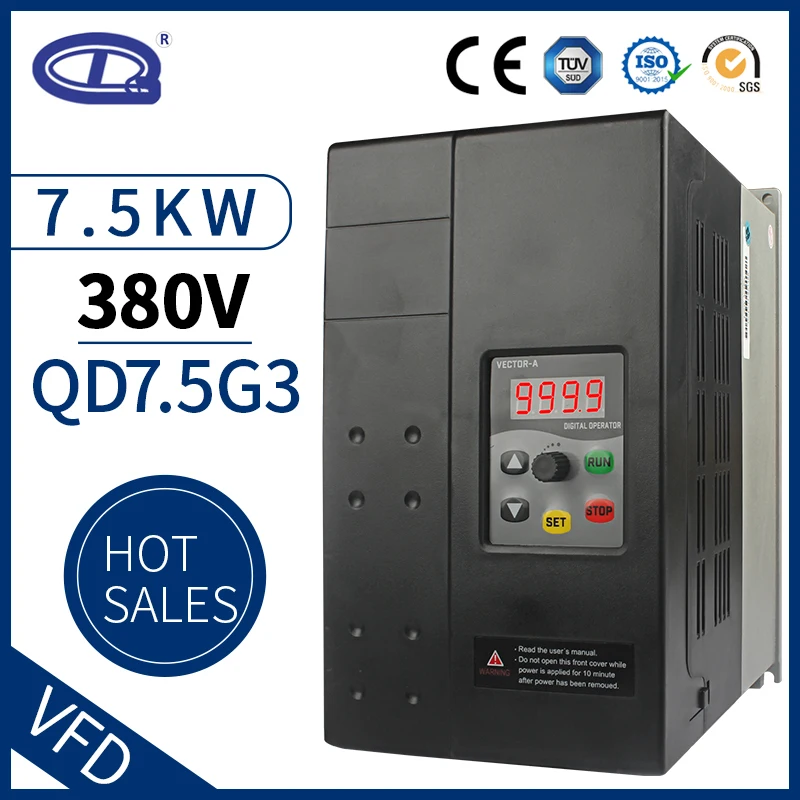 

QD350 380v input and output 7.5kw Variable Frequency Drive Converter 50hz/60hz AC Drive VFD Frequency Inverter