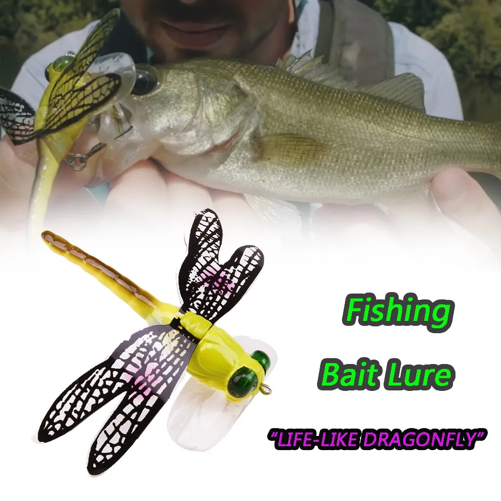 Fishing Lures Dragonfly Floating Wobblers CrankBaits Jig Shone Metal