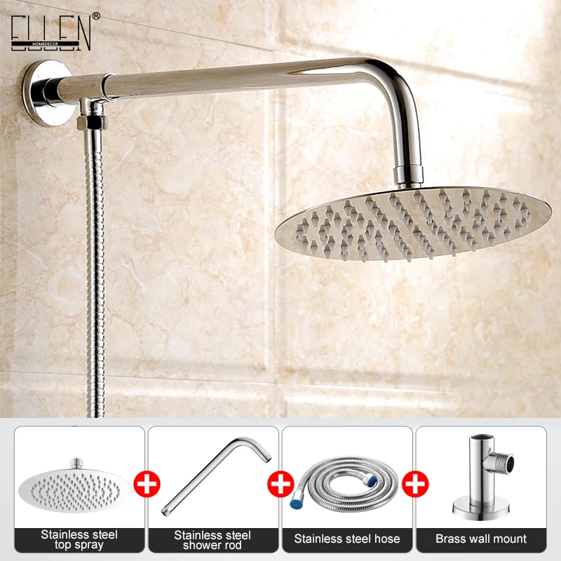 Stainless Steel Round Shower Arm Pipe Wall Mount for Bathroom Ceiling YZ 