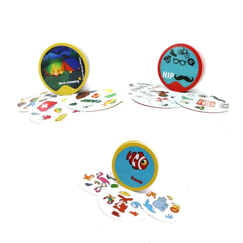 

2020 spot board games enjoy it card game with English rules for kids family party most classic Dobble it cards game