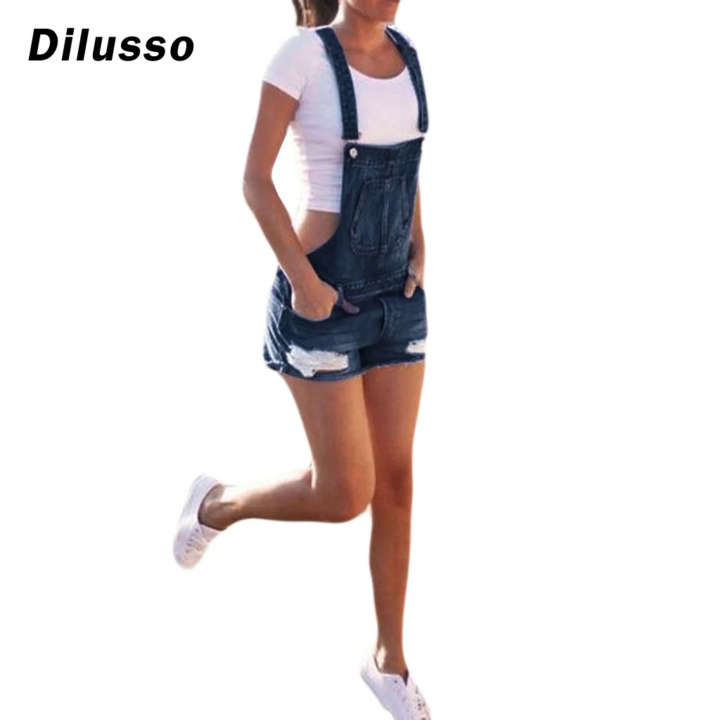 Mono vaquero a la moda para mujer, Peto liso, monos informales, pelele corto, moda diaria, Mono para niña # D3 2020
