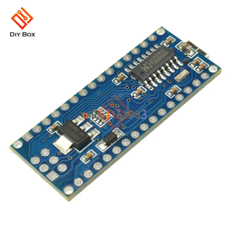 5 шт. Mini-USB CH340 Nano 3,0 ATmega328P плате контроллера Nano CH340 USB-драйвер ATmega328 совместимый для Arduino Nano V3.0
