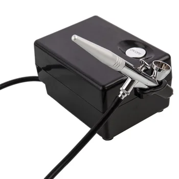 

Handheld Airbrush Portable Air Pump with Compressor for Model Building Kit Makeup Manicure Painting Tattoo Black US Plug