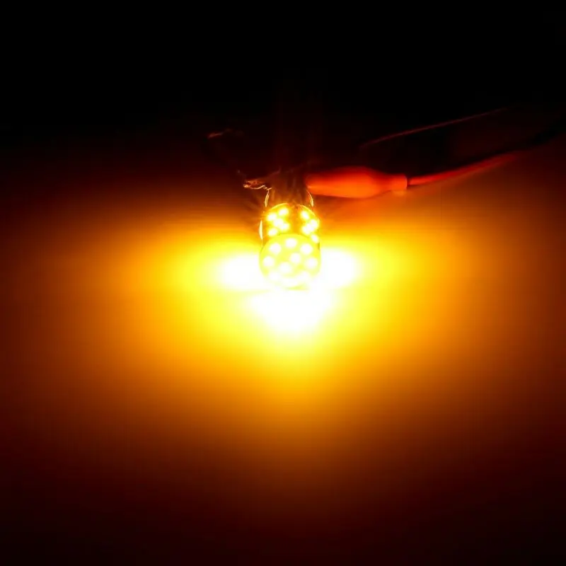 Безотказный Янтарный Желтый BA15S 1156 светодиодный светильник 35-SMD сигнал поворота Canbus