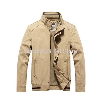 

Men's Wear Autumn Jacket Lapel Leisure Loose Wash With Water All Cotton Big Size Tooling Coat Jacket Shirt