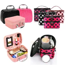 Mini Square Cosmetic font b Bag b font font b Case b font Travel Portable Makeup