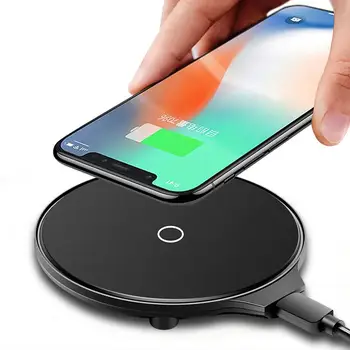 

QI Wireless Charger Charging Stand Pad Dock with USB Cable for iPhone X 8 Plus XR XS Max For Samsung S8 S9 For Huawei Xiaomi d25
