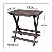 Macetero de flores de madera maciza plegable, soporte de almacenamiento para jardín, balcón, decoración, estante, bandeja de mesa para café, 22"