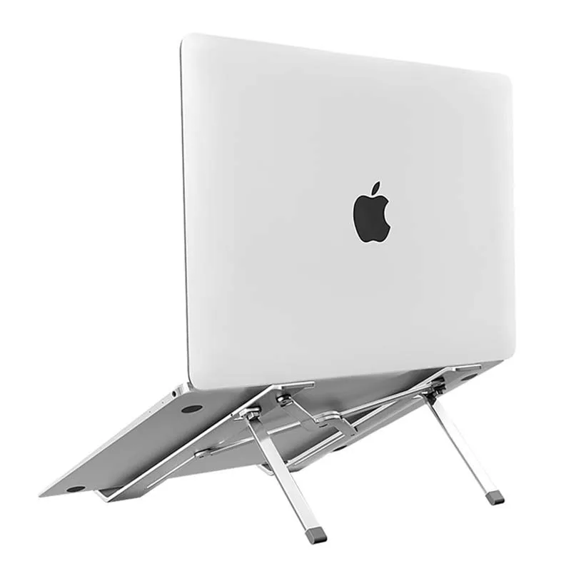 Aluminum Alloy Portable Laptop Stand Folding Heights Adjustable Non-slip Hollow design Desktop Ventilated Cooling Holder | Автомобили и