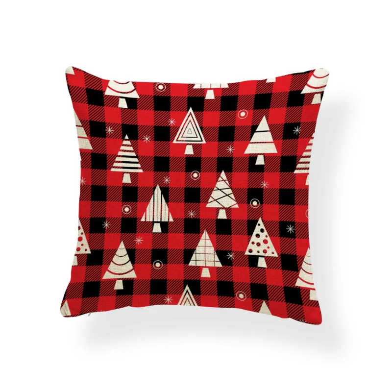 4 Merry Christmas Throw Pillow Buffalo Плед подушки с северными оленями чехол это праздник сезон полиэстер смесь домашний декор наволочки - Цвет: 4