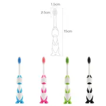 4 шт смешанных цветов мультяшная Собака Мягкая зубная щетка детская зубная щетка тонкая щетина гигиена полости рта для детей Чистка рта D5BF