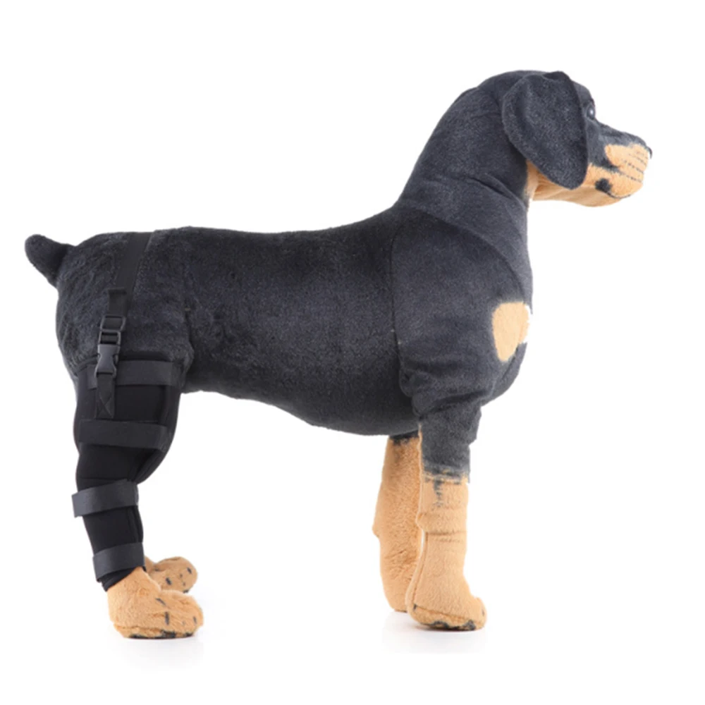 Фиксатор для ног для домашних собак Черный фиксатор для ног для домашних собак наколенник для собак терапевтическая поддержка Противоударная защита для тренировок на открытом воздухе