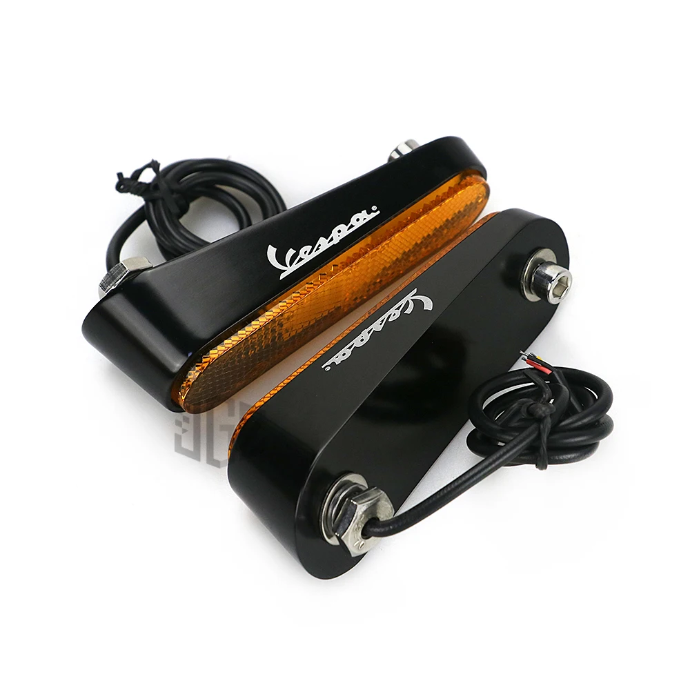 Motorcycle LED Rear Turn Signal Lights Indicator Left Right Flash Lamps Black For VESPA GTS 300 SPRINT PRIMAVERA 150 Accessories