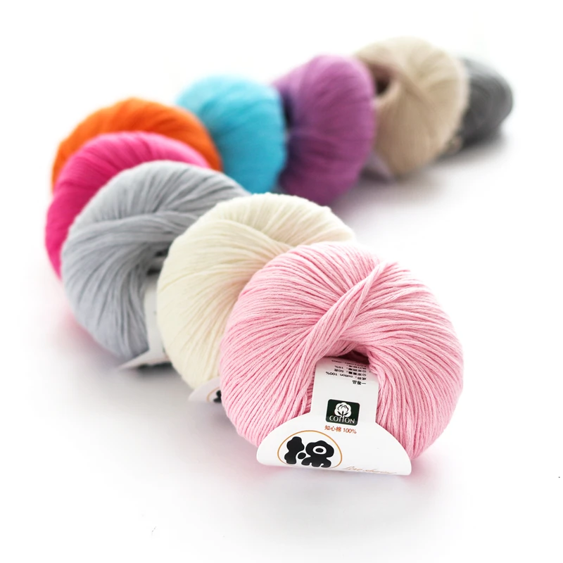 10pcs Hot Sale Multi Color Cotton Silk Knitting Yarn Soft Warm