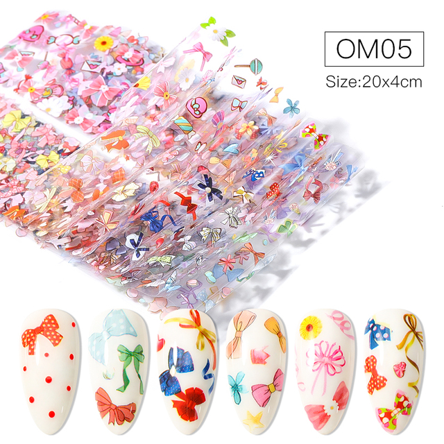 Nail Foil Sticker Vintage Newspaper Gel Set Mixed Flower Marble Adhesive Transfer Decals Starry Paper Nail Slider