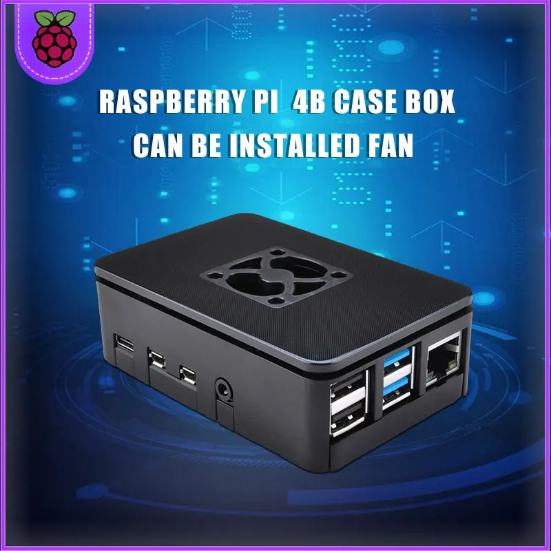 Чехол для Raspberry Pi 4 Model B чехол из АБС пластика черный прозрачный белый с