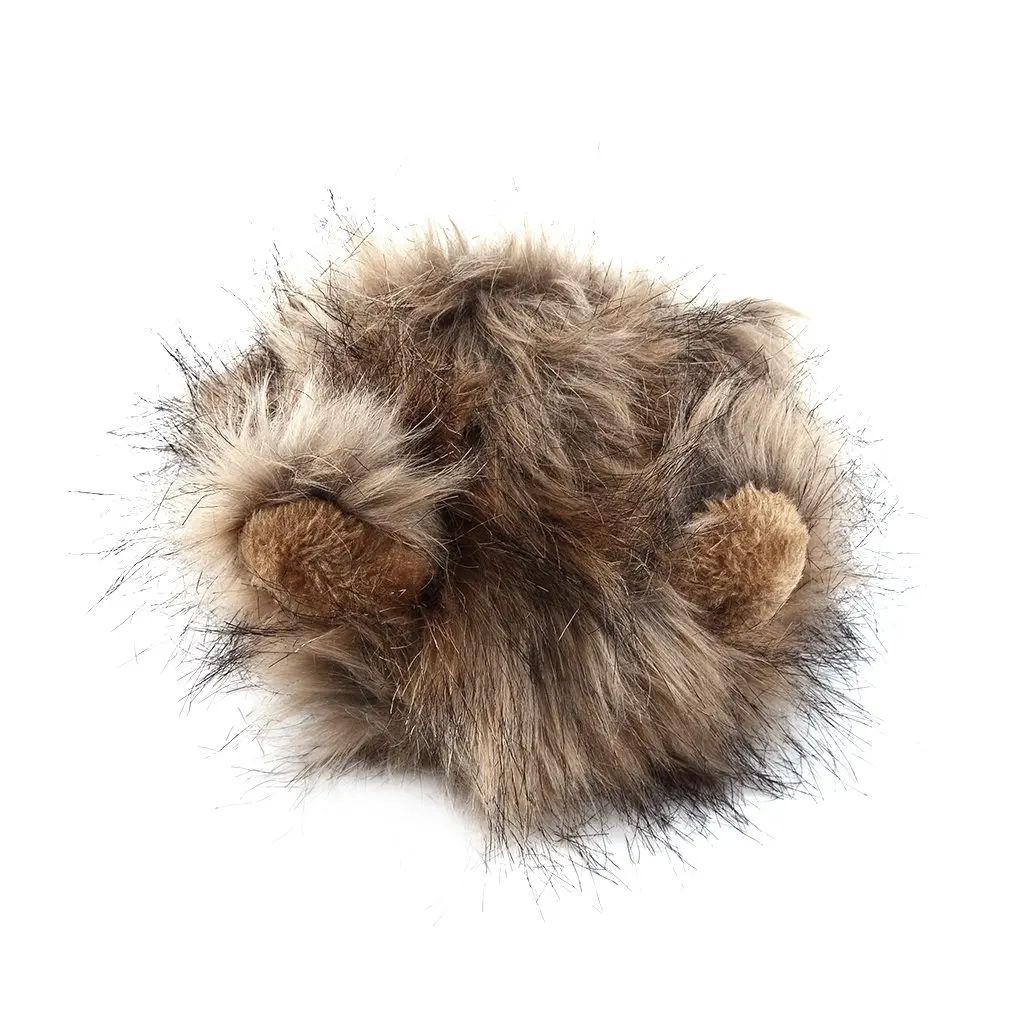

Funny Cute Pet cloth Costume Cosplay Lion Mane Wig Cap Hat for Cat Halloween Xmas Clothes Fancy Dress with Ears Autumn Winter