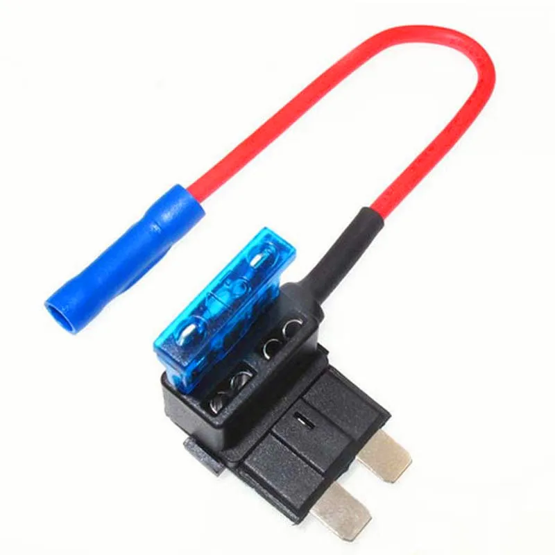 

1pcs Add A Circuit Fuse Tap Piggy Back Standard Blade Fuse Holder ATO ATC 12v 24v with 5A,10A,15A,20A.25A Fuse as a gift