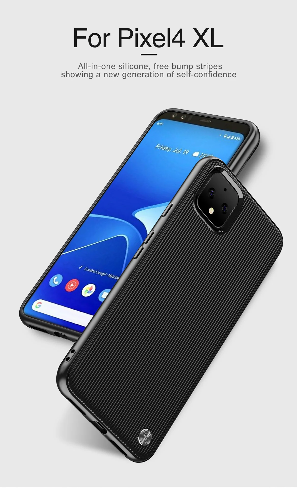 Google Pixel4 XL силиконовый матовый из ТПУ мягкий чехол для телефона Тонкий чехол для Pixel 4 XL бампер чехол из углеродного волокна щетка чехол s