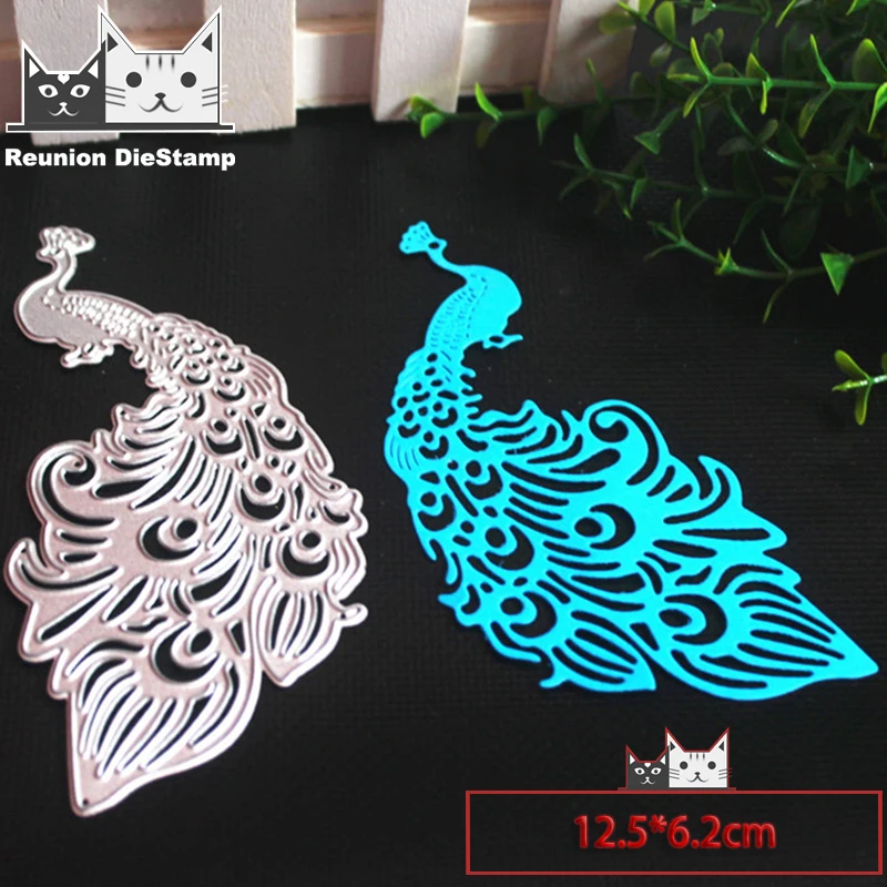 

Reunion METAL CUTTING DIES Cut Die peacock Christmas Scrapbook Paper Craft Album Card Punch Art Cutter Punch Stencils