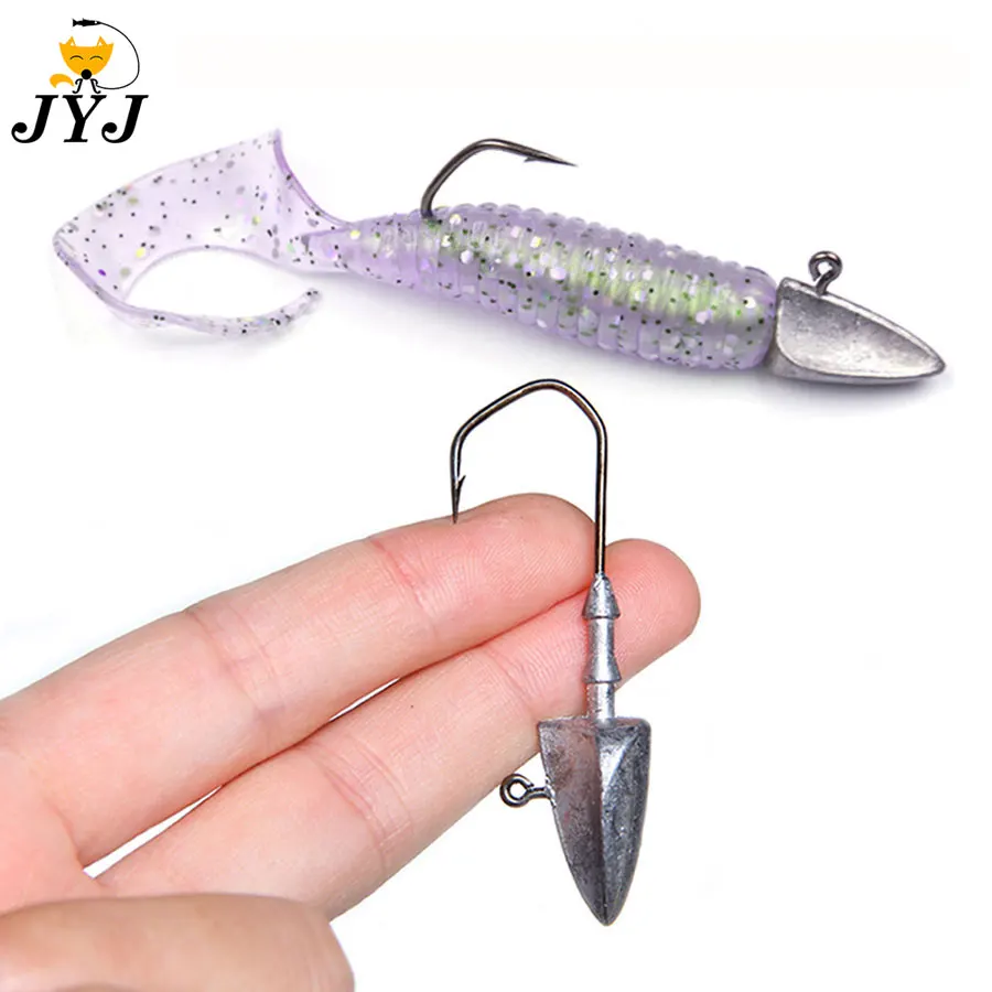 50pcs New Fishing Singe Jig Hooks Lead Head Soft Worm Fishing Tackle Hook 1-10g 50pcs New Fishing Singe Jig Hooks Lead Head Soft Worm Fishing Tackle Hook 1-10g
