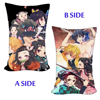 

Japan Anime Demon Slayer Kimetsu no Yaiba Pillow Case Cushion Hold Sofa Decor Pillow Cover Gifts 40x60cm