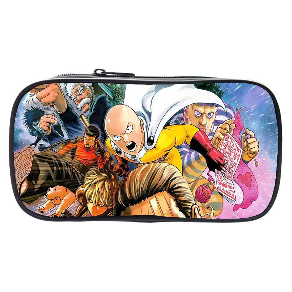 

One Punch Man Карандаш Чехол студенческие канцелярские товары для хранения сумки Карандаш Чехол с рисованным аниме Сайтама ручка для детей обратно в школу подарок