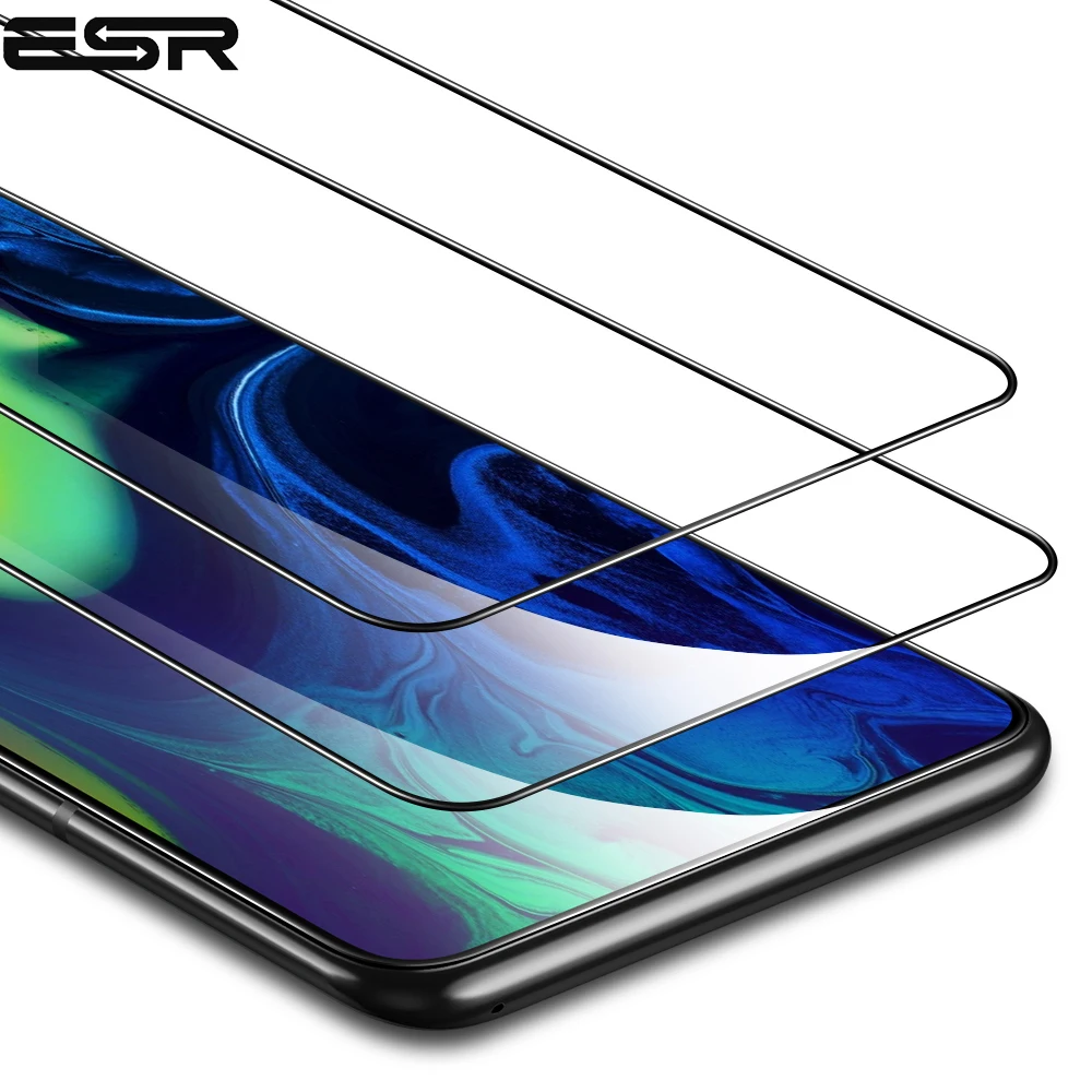 2 шт./лот ESR Защита экрана для samsung Galaxy A50 A70 полное изогнутое закаленное стекло для samsung Galaxy A40 A70 A80 стеклянная пленка