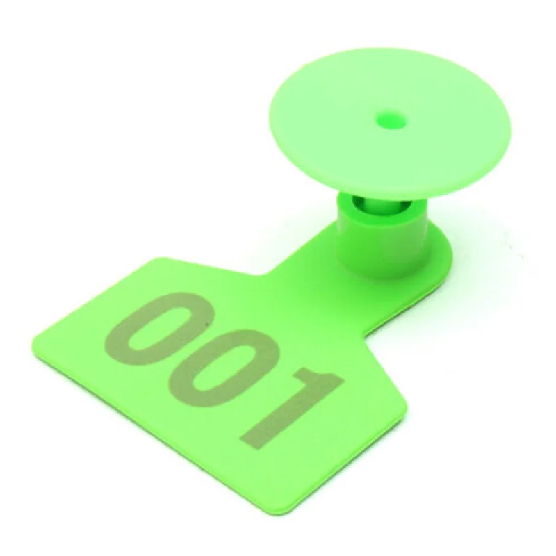 

High Quality Green Plastic Livestock Ear Tag Animal Tag For Goat Sheep Pig Green 1-100 Number