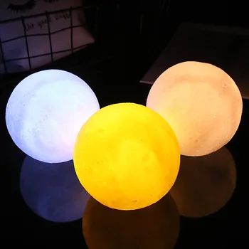 

LED Earth Ball Lamp Small Moon Night Light For Baby Kids Bedroom Feeding Bedside Colorful Nurse Lampada Chrismas Decoration Home