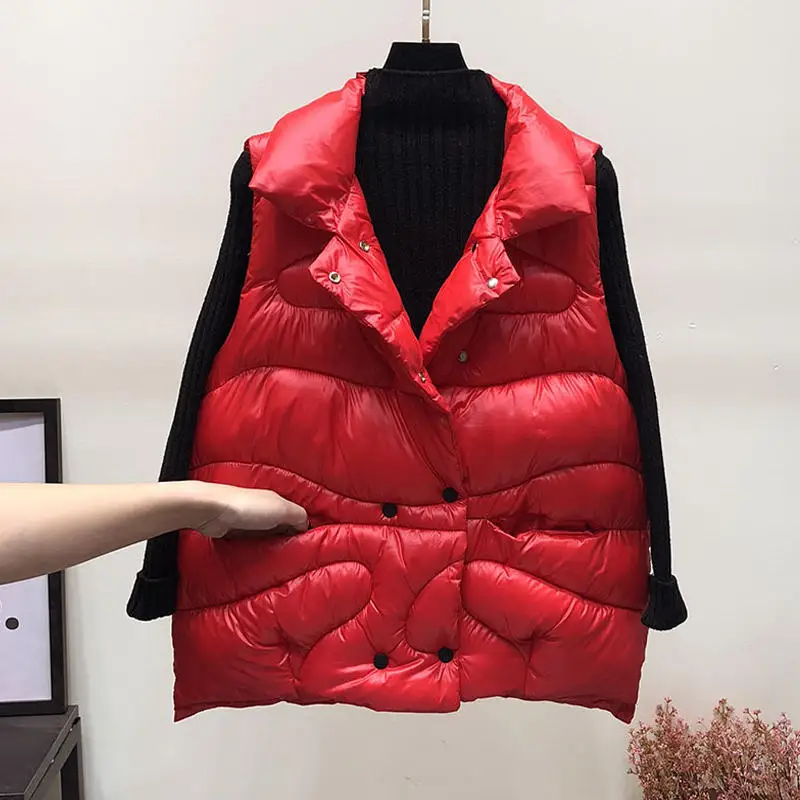 3 Vest Новая осенняя и зимняя женская пуховая хлопковая жилетка, без рукавов теплый утепленный жилет женская верхняя одежда Свободный жилет пальто для женщин Q1843 - Цвет: 3 Vest