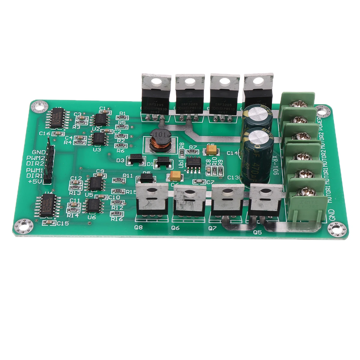 New Arrival 1pc Dual Motor Driver Module Board H-bridge DC MOSFET IRF3205 3-36V 15A Peak 30A Replac