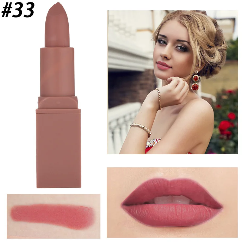 Miss Rose beauty помада матовая Водонепроницаемая бархатная губная помада 12 цветов Сексуальная Красная коричневая пигменты макияж матовая губная помада Губы
